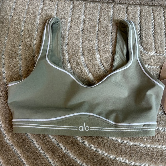 AIRBRUSH HEART THROB BRA LIMESTONE/WHITE - Picture 1 of 5
